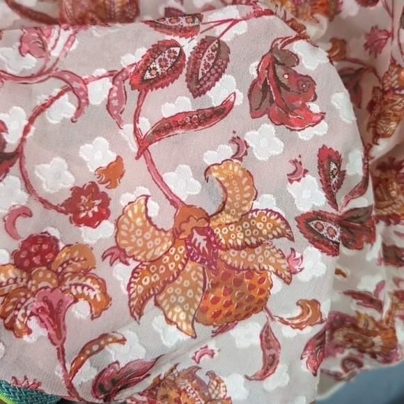 Ophelia Roe NWT Paisley Print Semi Sheer Top Sz 3X - Picture 5 of 13